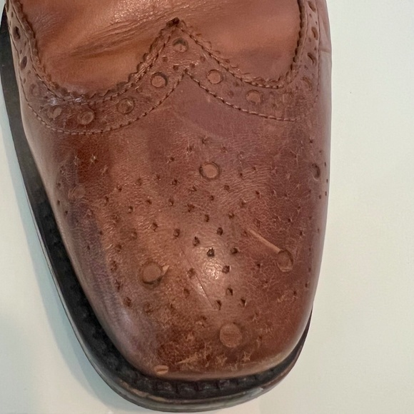Hugo Boss Men\'s Wingtip Dress Leather Shoes Brown Size 8.5 main image 4